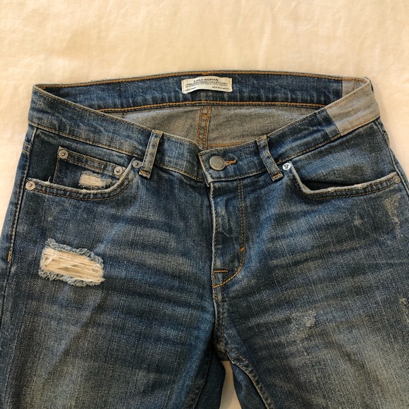 Zara Distressed Jeans👖🧶 - Picture 5 of 5